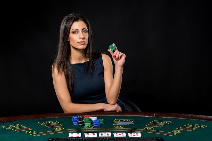 Live dealer table with roulette and baccarat game options